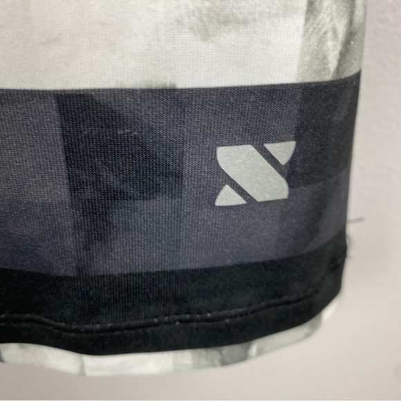 Surin Ruched Mesh Back Tank Top Small Black Grey - Picture 4 of 10